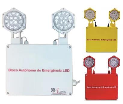 Luminária de Emergência 2 Faróis Industrial IP66/68
