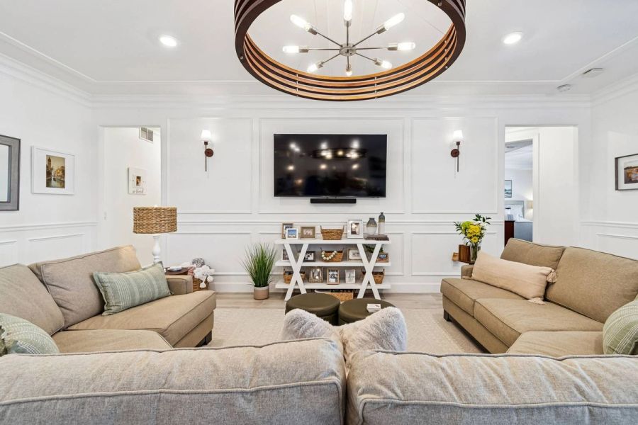 Family room seating area — Whole-home renovation, Bradenton