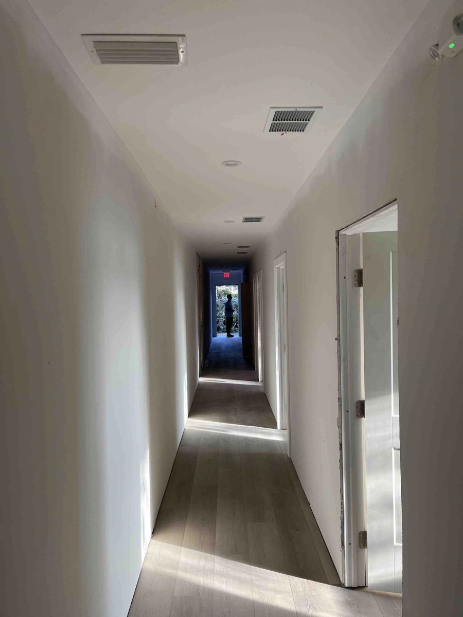 Hallway corridor completed — Bradenton Research Center