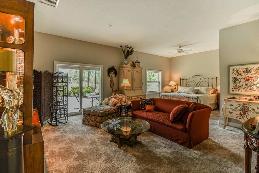 Primary suite sitting area — Custom design-build near IMG Academy, West Bradenton
