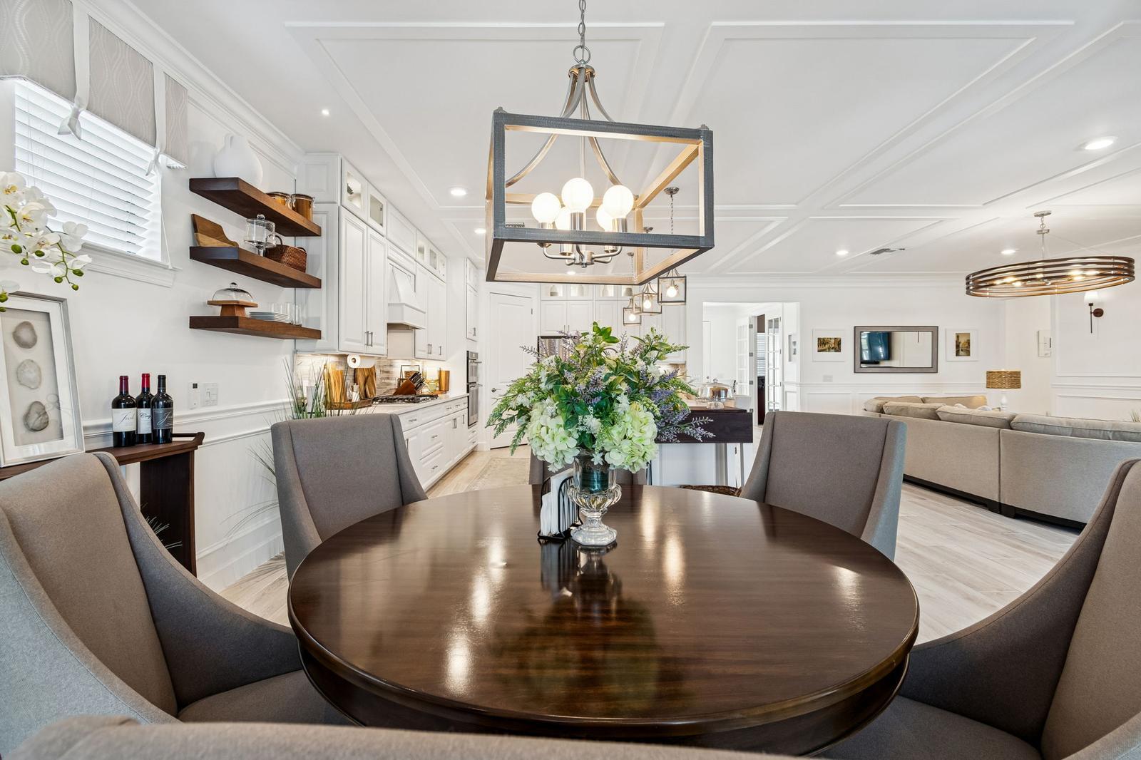 Breakfast nook round table — Whole-home renovation, Bradenton