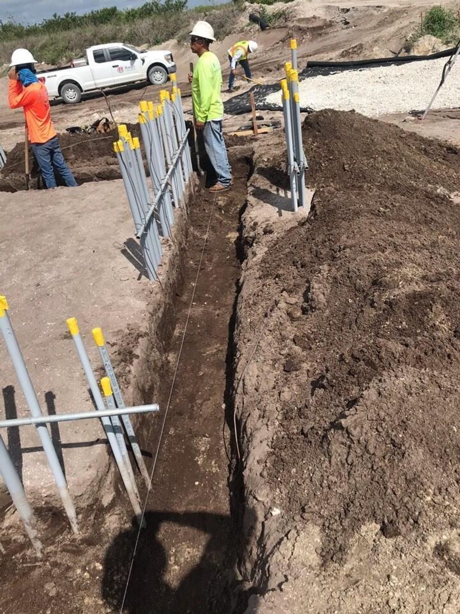Conduit trench crew installation — Florida Everglades Annex Restoration