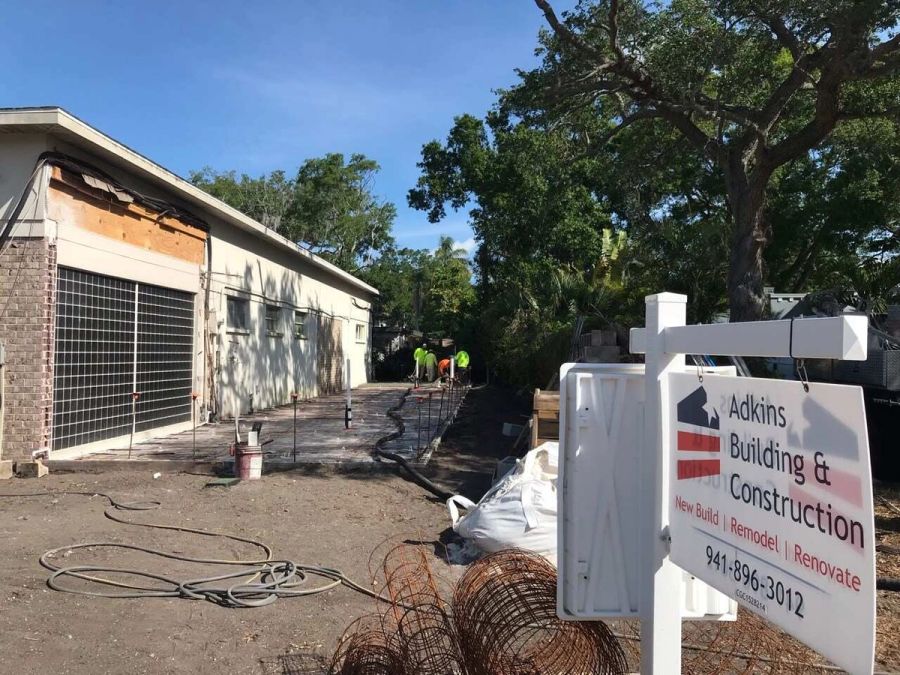 Rebar coils signage slab pour — Bradenton Research Center