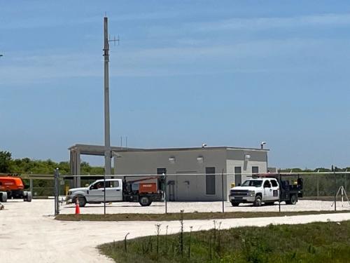 Pump station exterior antenna pole — Florida Everglades Annex Restoration