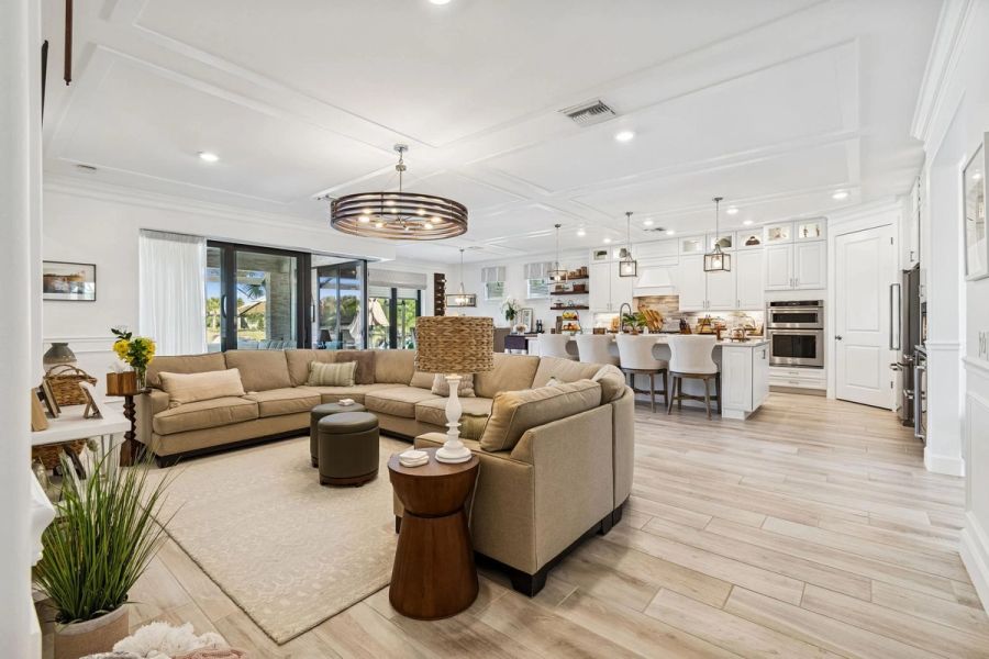 Living room open to kitchen — Whole-home renovation, Bradenton
