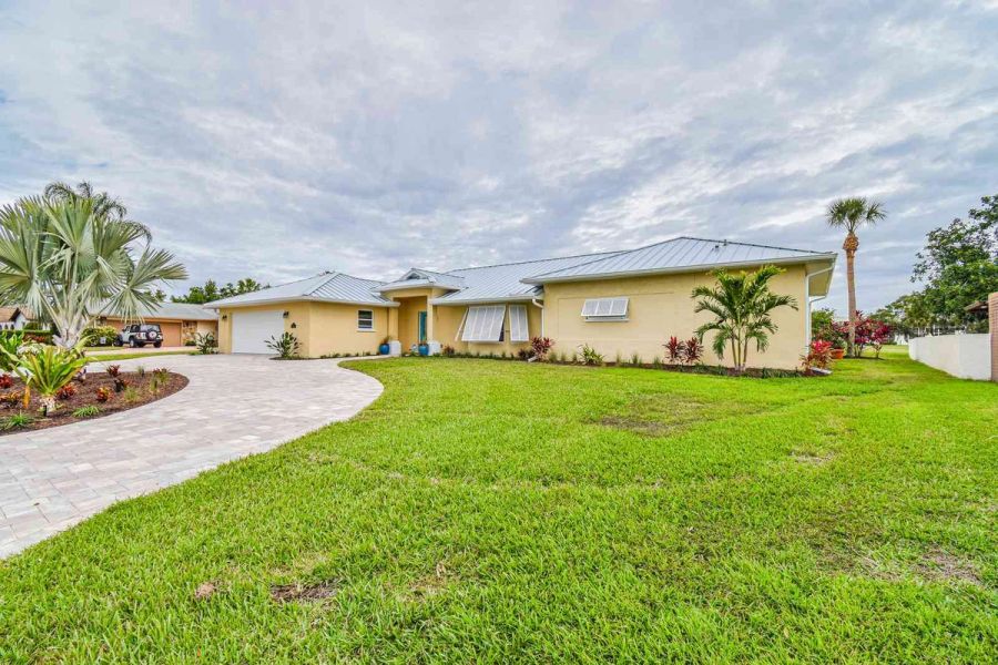 Exterior front elevation — Custom design-build near IMG Academy, West Bradenton