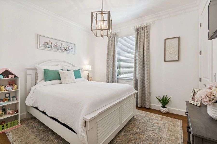 Kids bedroom white bed — Whole-home renovation, Bradenton