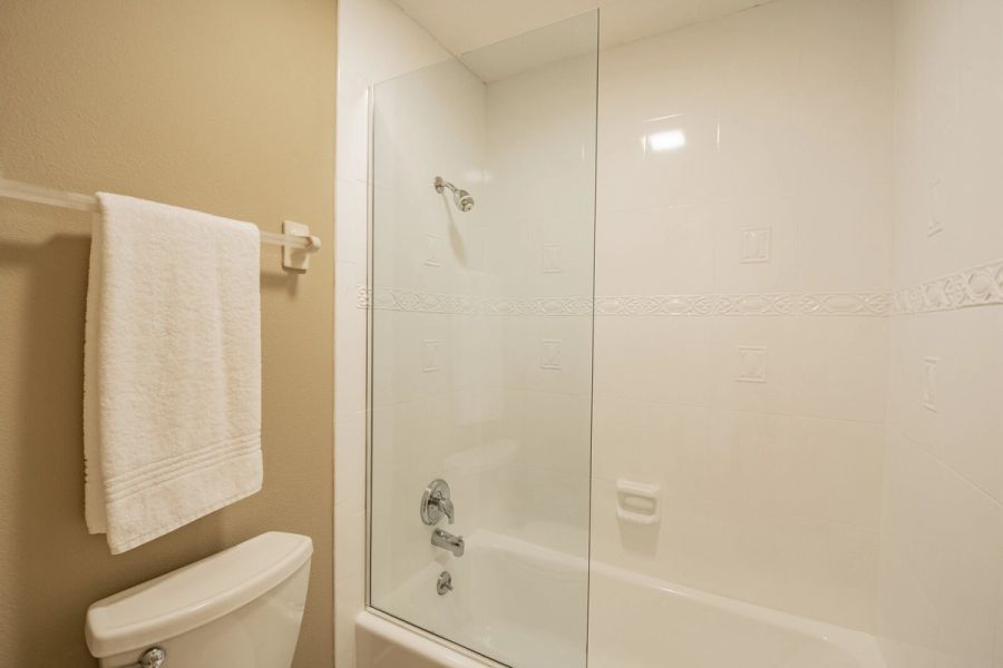 Guest bathroom with tub-shower combo — Custom home addition, pool, and renovation, Bradenton