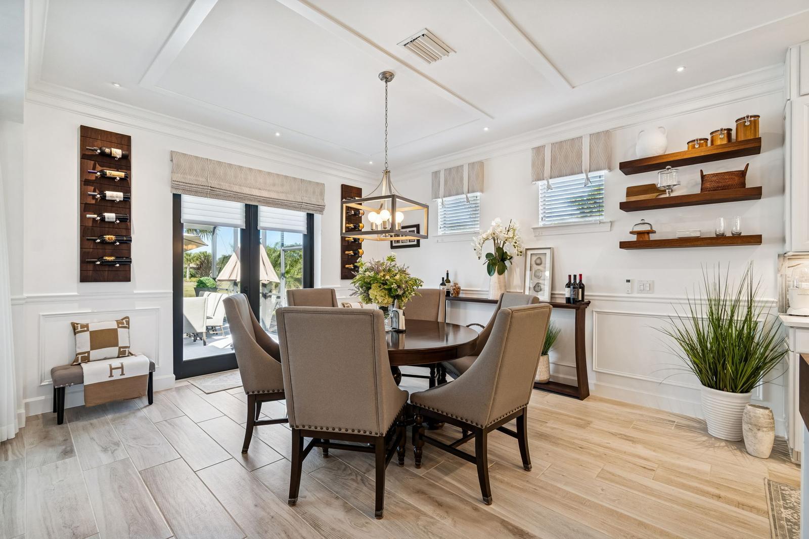 Dining room wine wall — Whole-home renovation, Bradenton