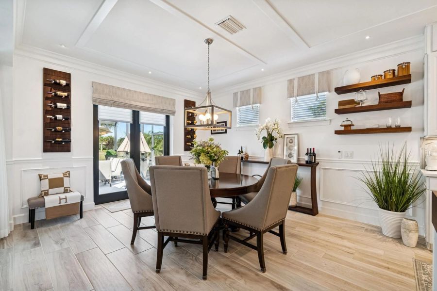 Dining room wine wall — Whole-home renovation, Bradenton