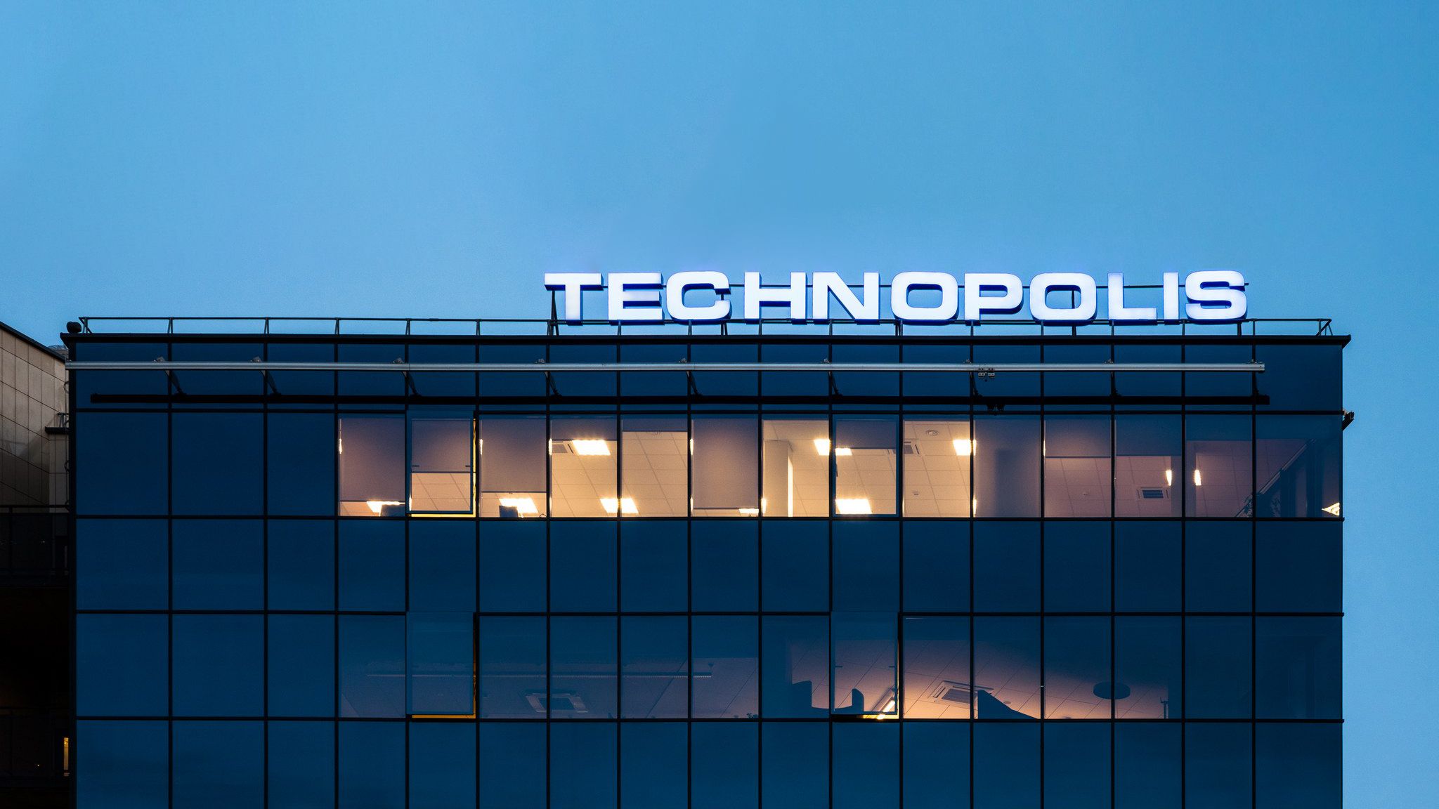 A building with the Technopolis logo on the roof.