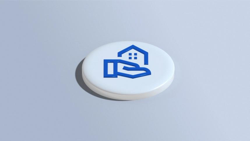 The EQ Haku logo shown in blue on a white button.