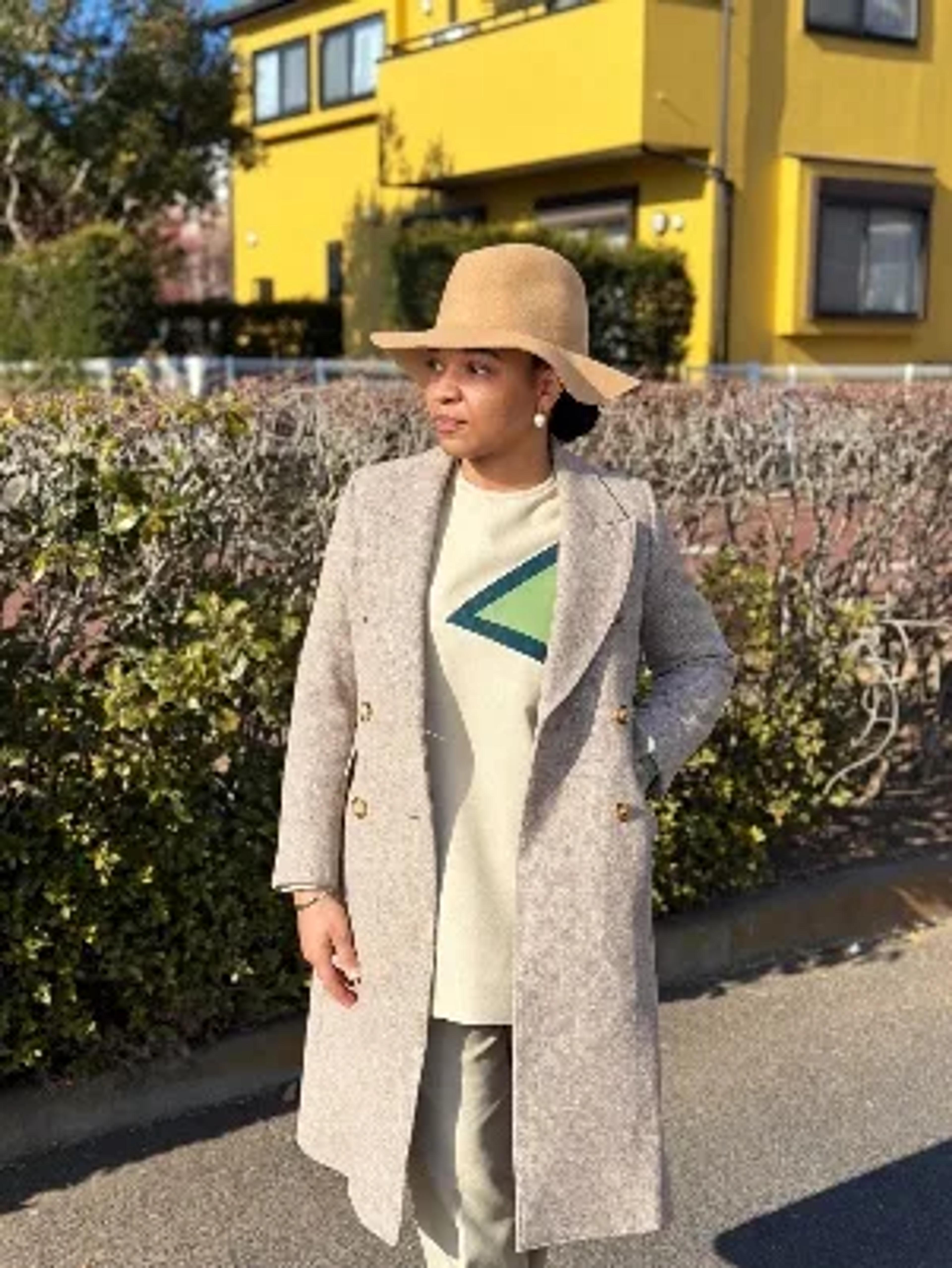 Eugenia outdoors in Japan