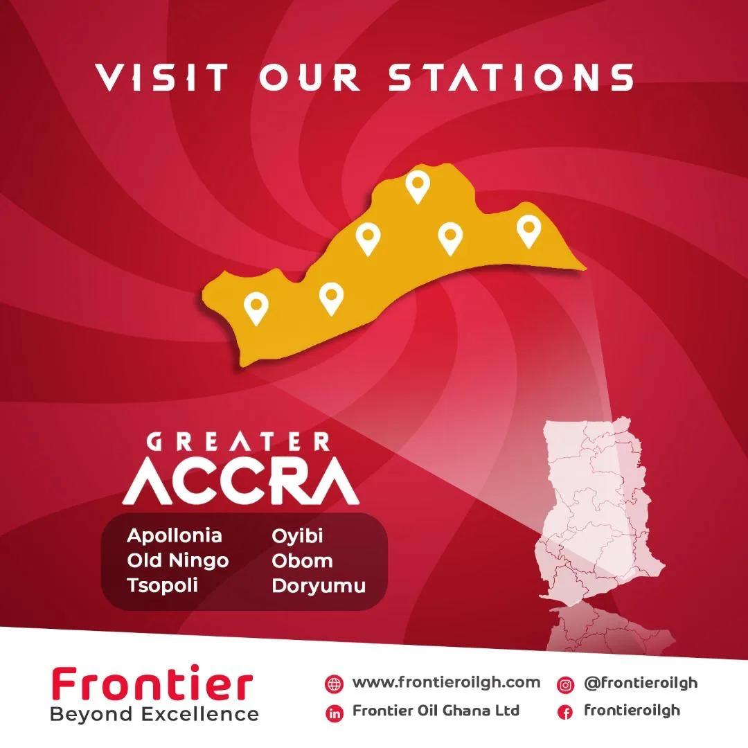 Frontier Oil Ghana stations map