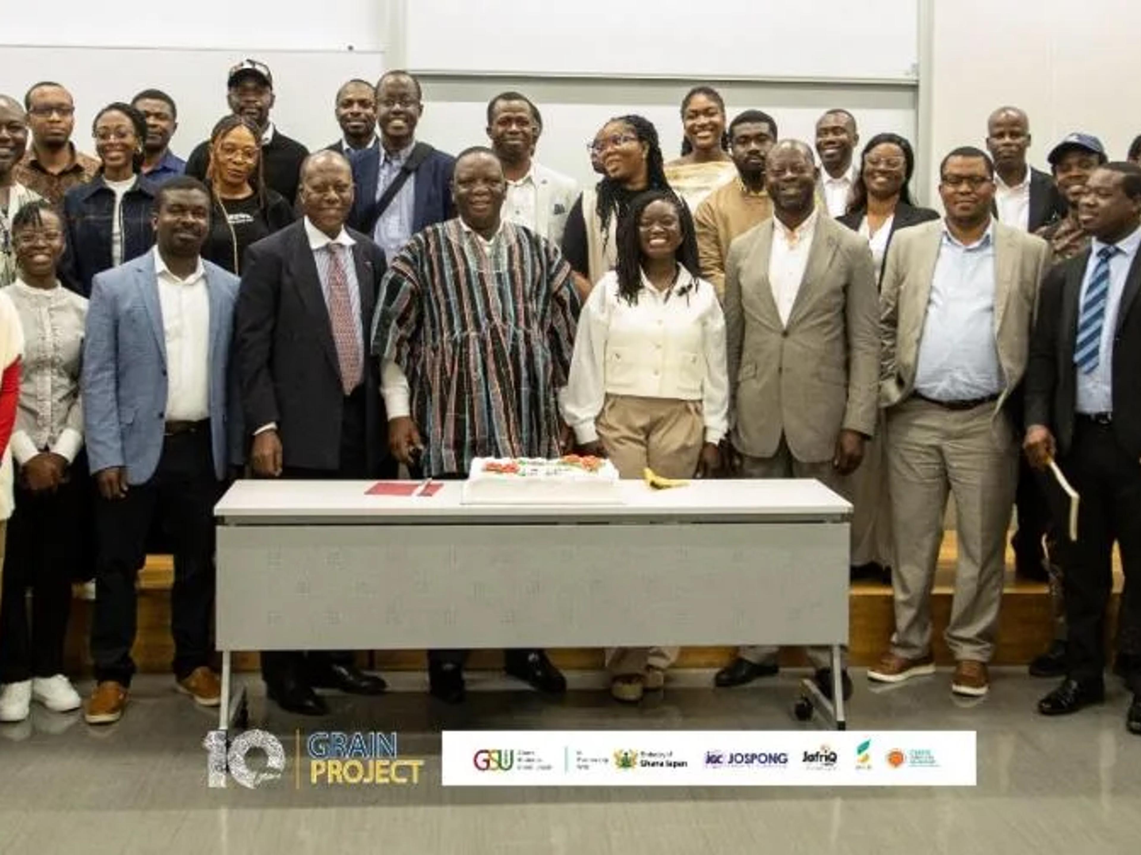 Group photo of guests and members at the GRAIN launch
