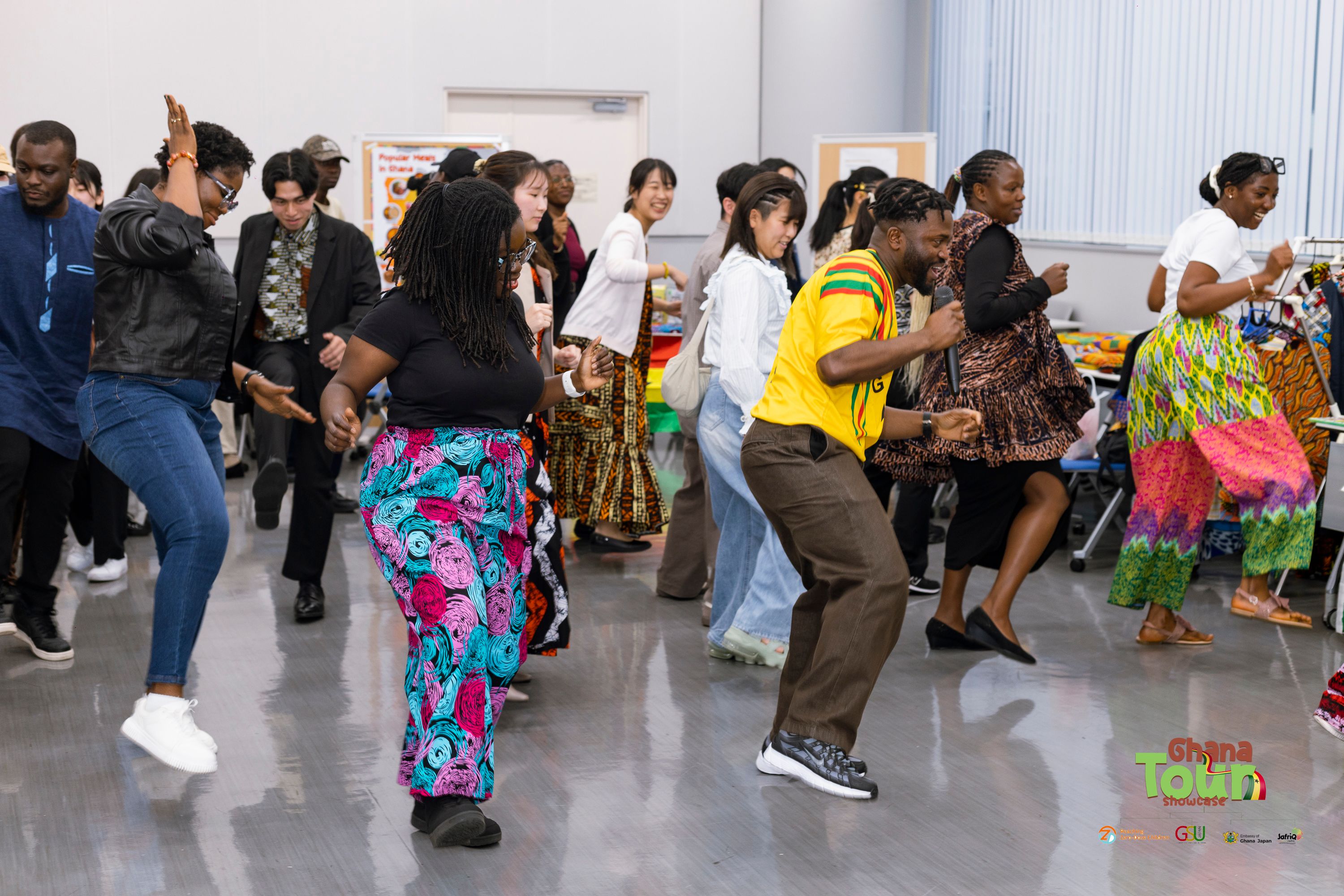 GSU-Japan members dancing at the Ghana tour showcase