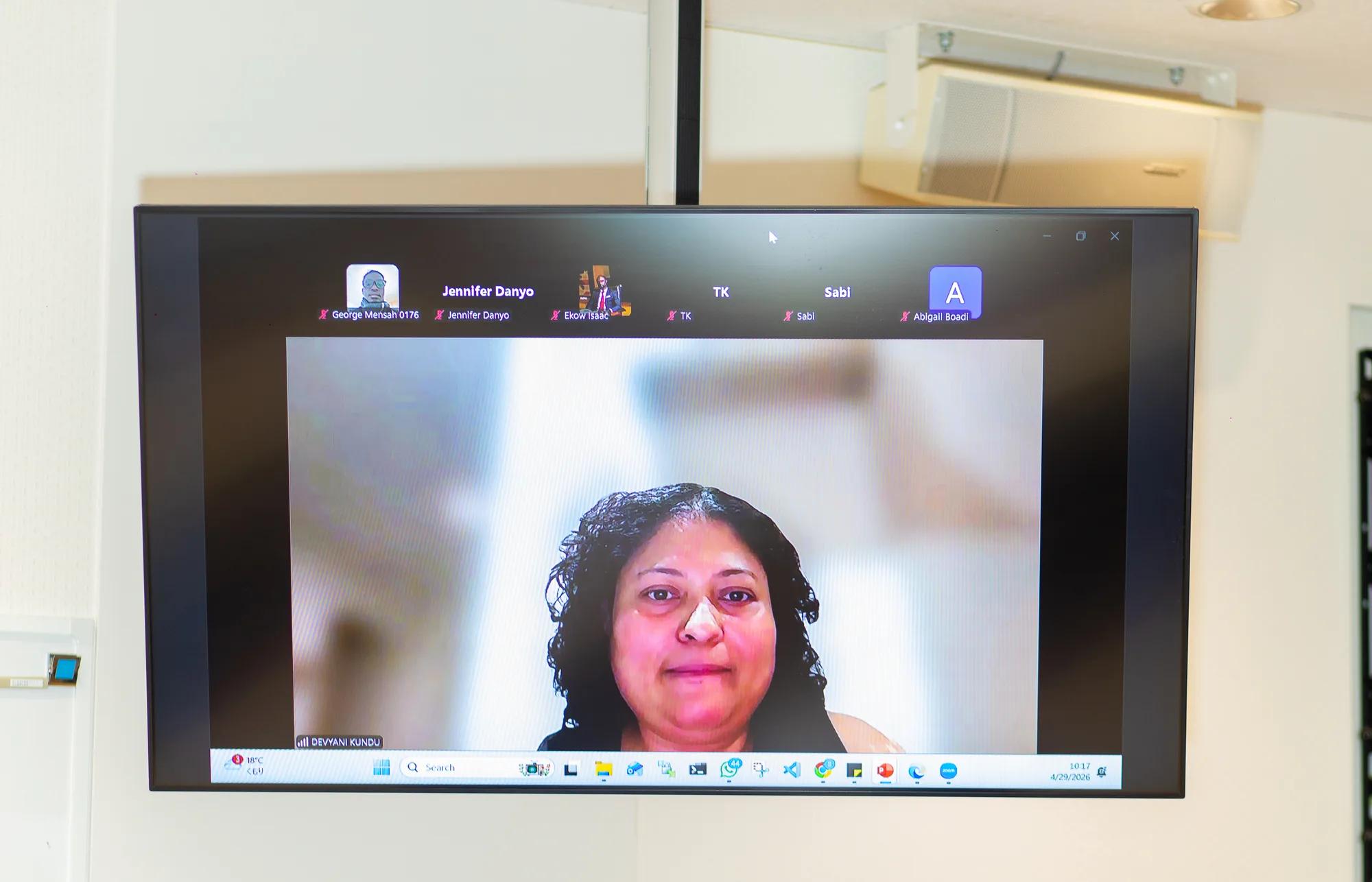 Opening remarks from Ms. Devyani Kundu of the Jospong Group, joining online
