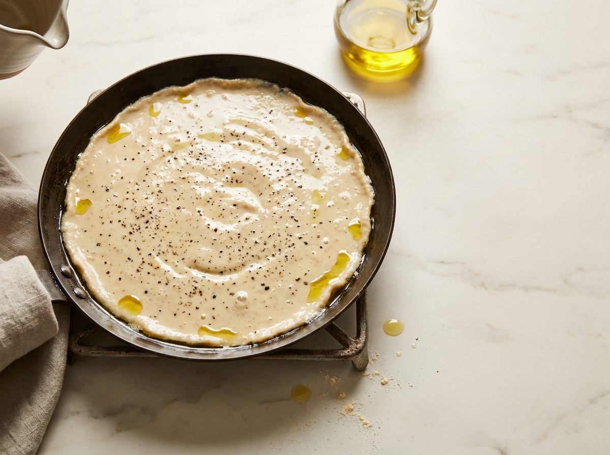 Fill the hot pan