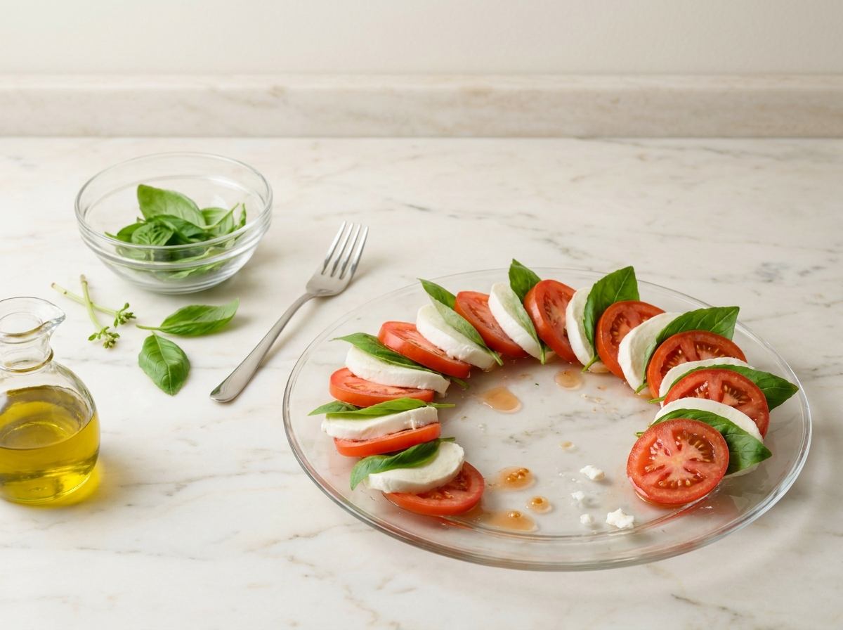 Arrange the salad on the plate