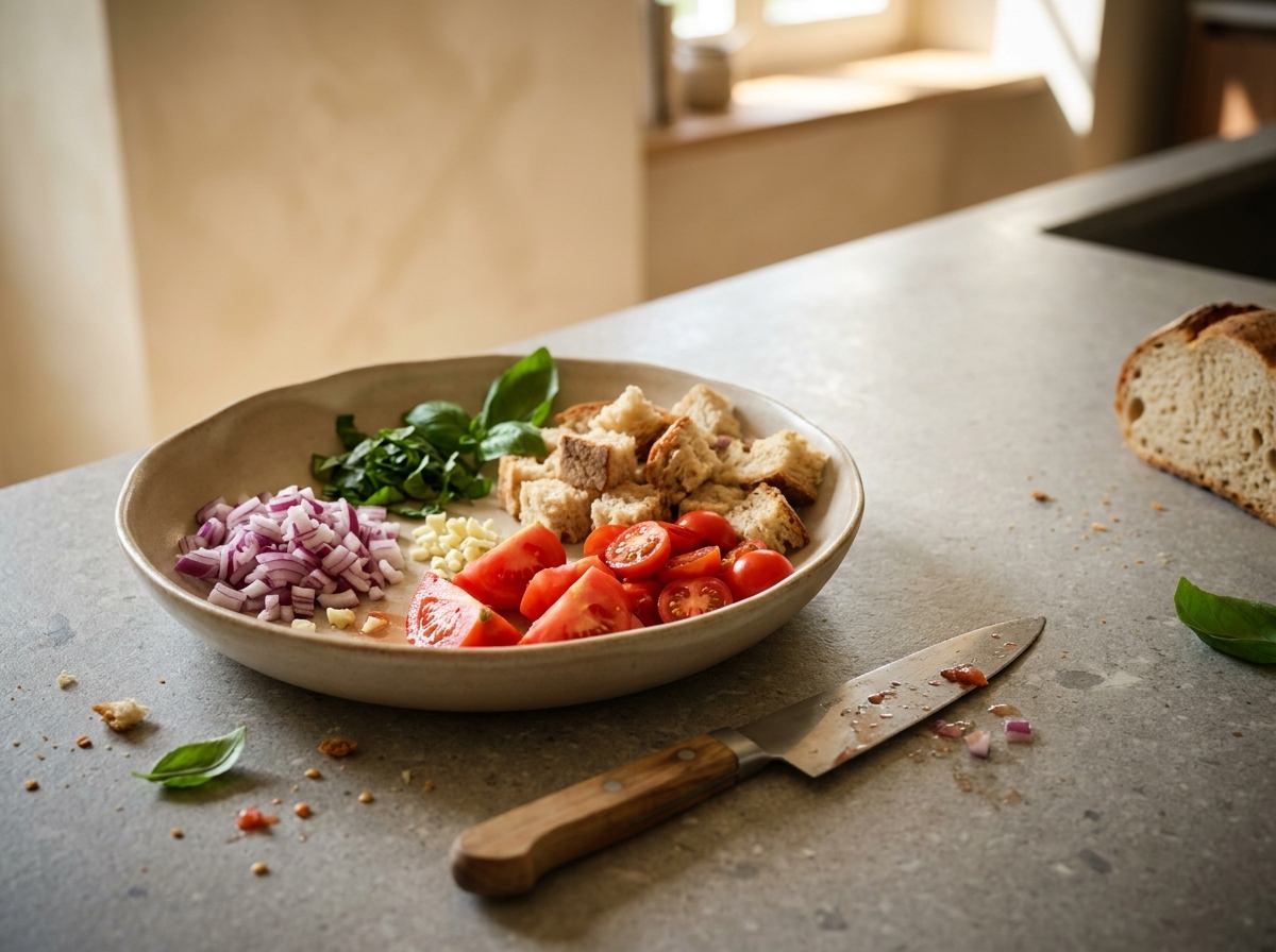 Prep the vegetables and bread