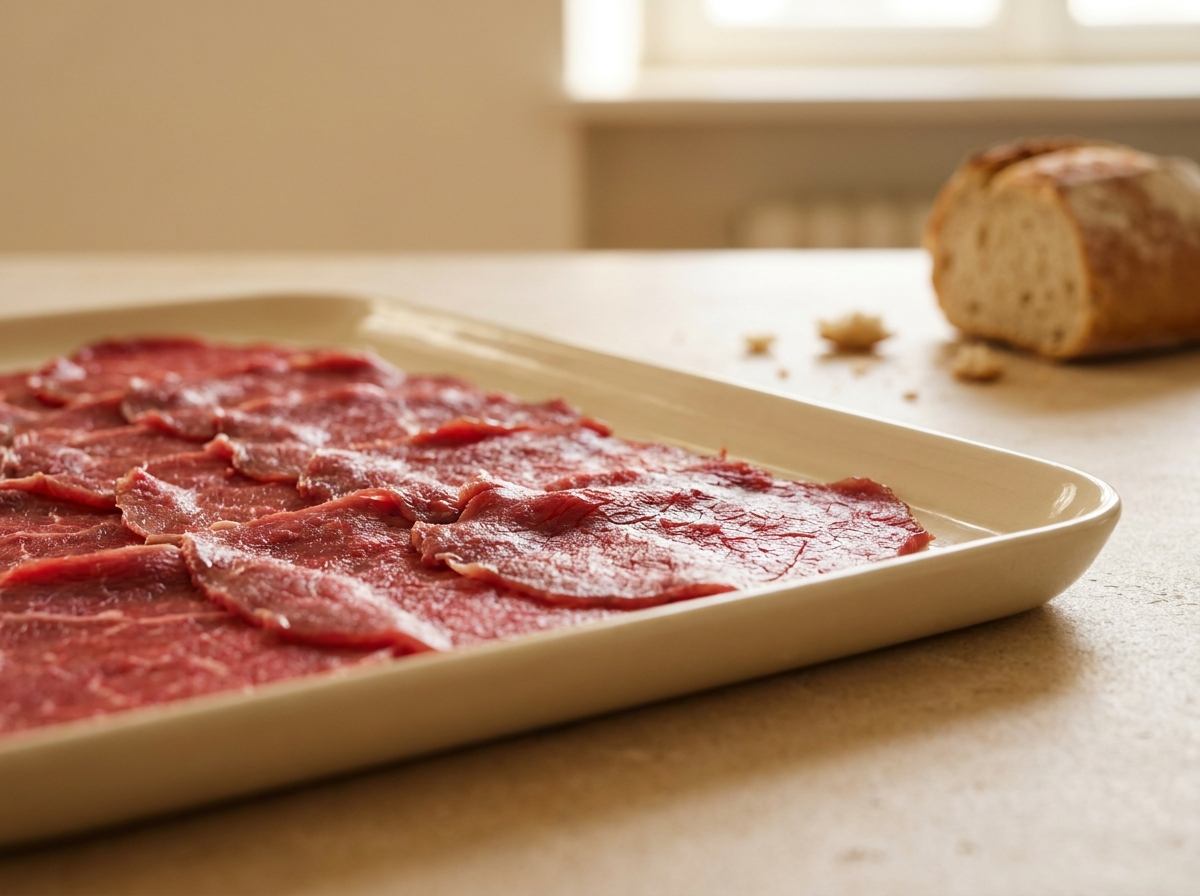 Arrange the beef