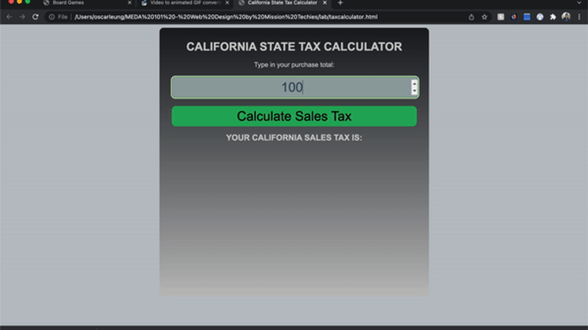 California Sales Tax Calculator