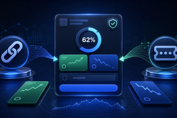 Referral link and invite code paths leading into a prediction market interface