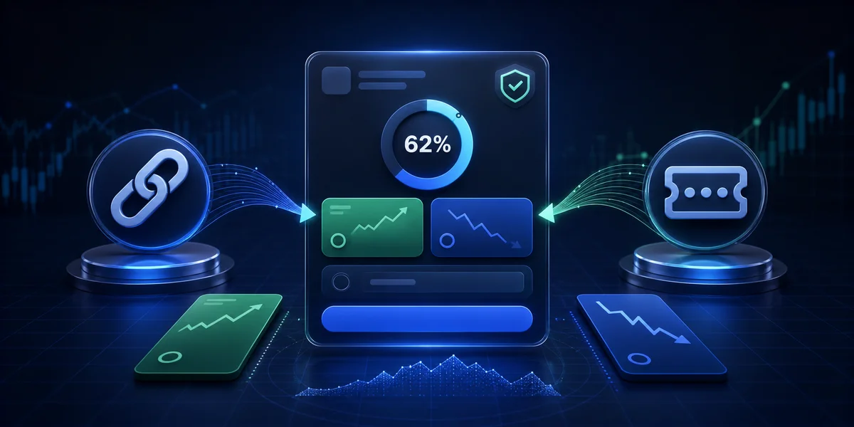 Referral link and invite code paths leading into a prediction market interface