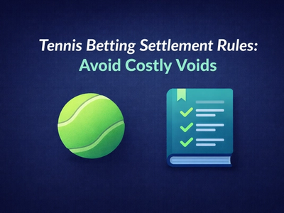 Minimal banner with a tennis ball icon and simple rule-check list motif