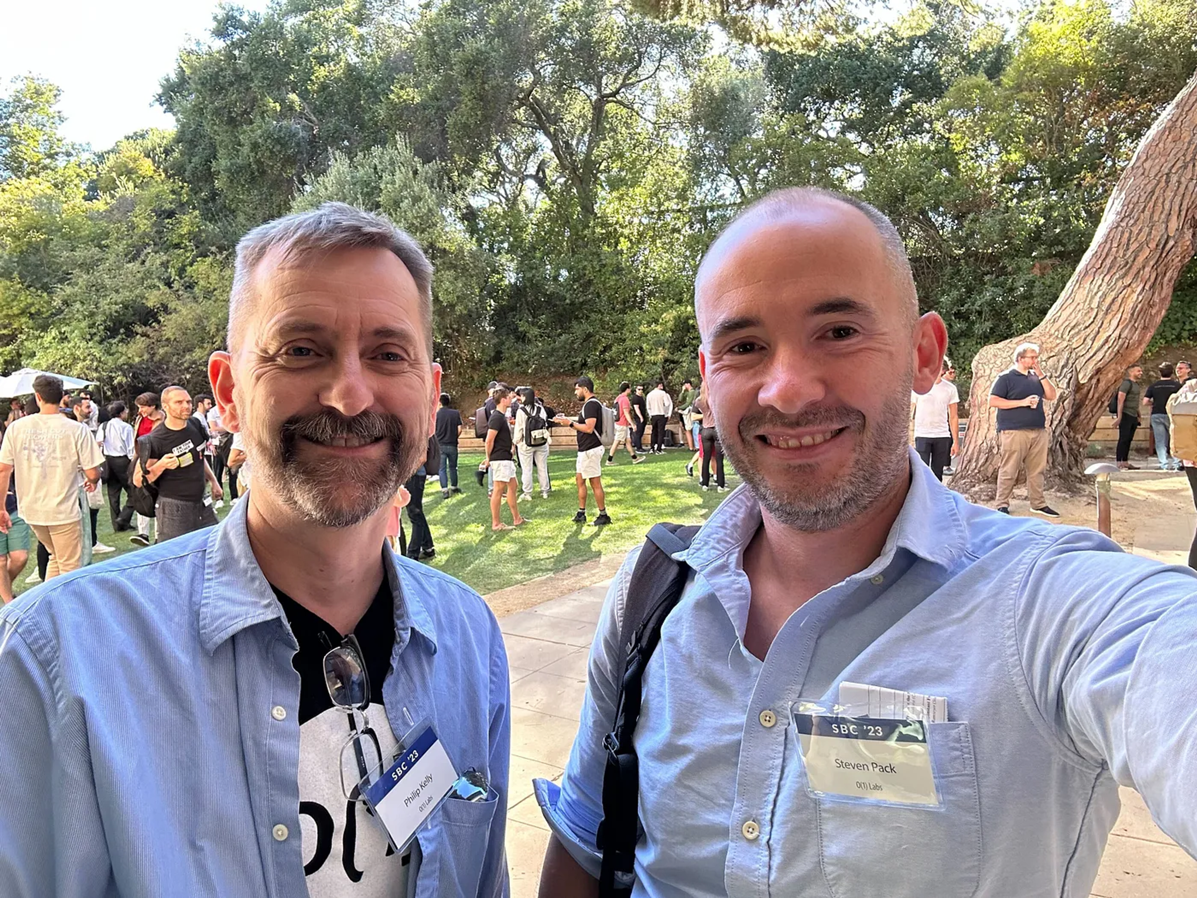 Phil and Steve representing O(1) Labs at SBC ‘23