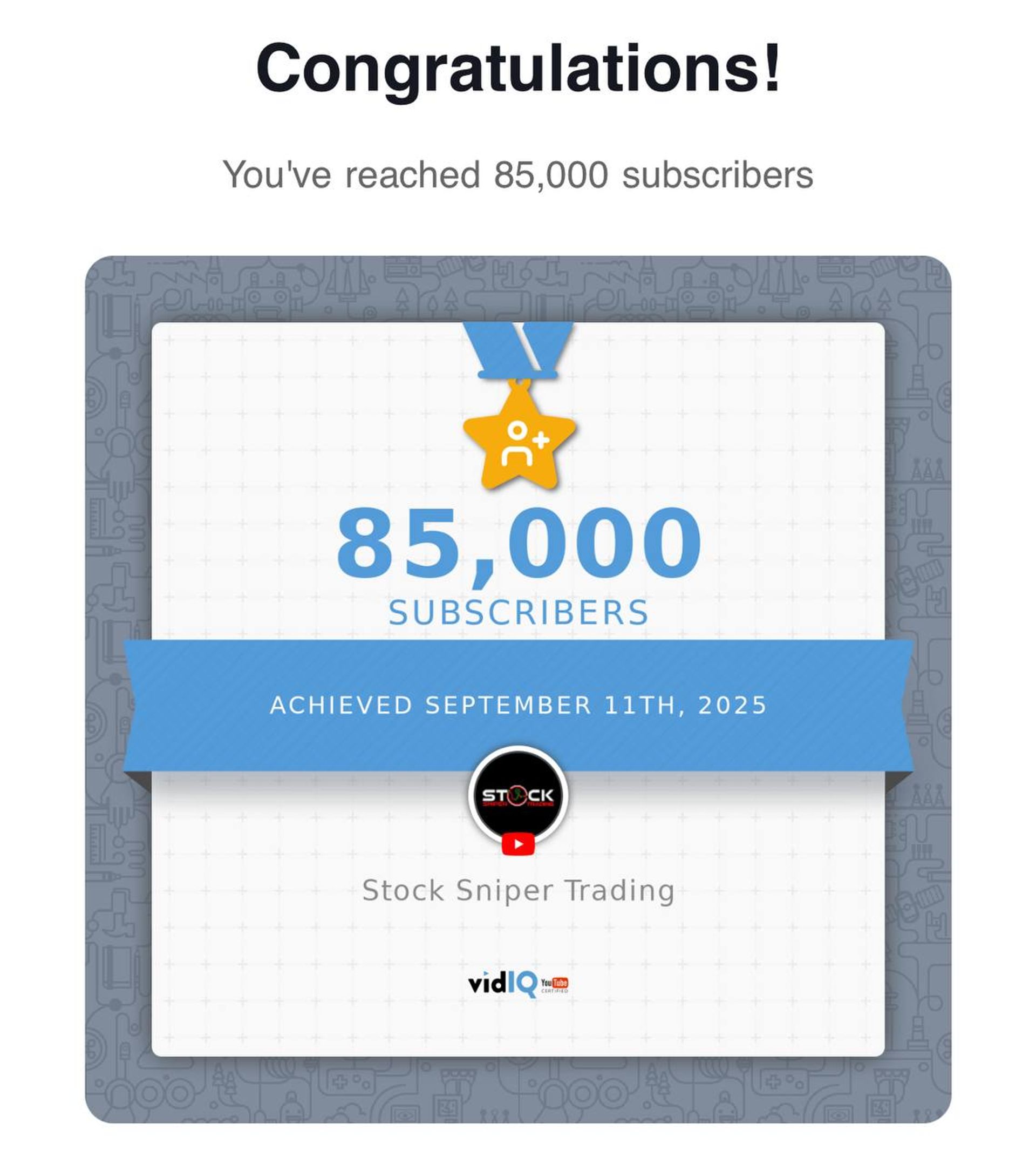 Celebrating 85k Youtube Subscribers - Thank You Very Much!