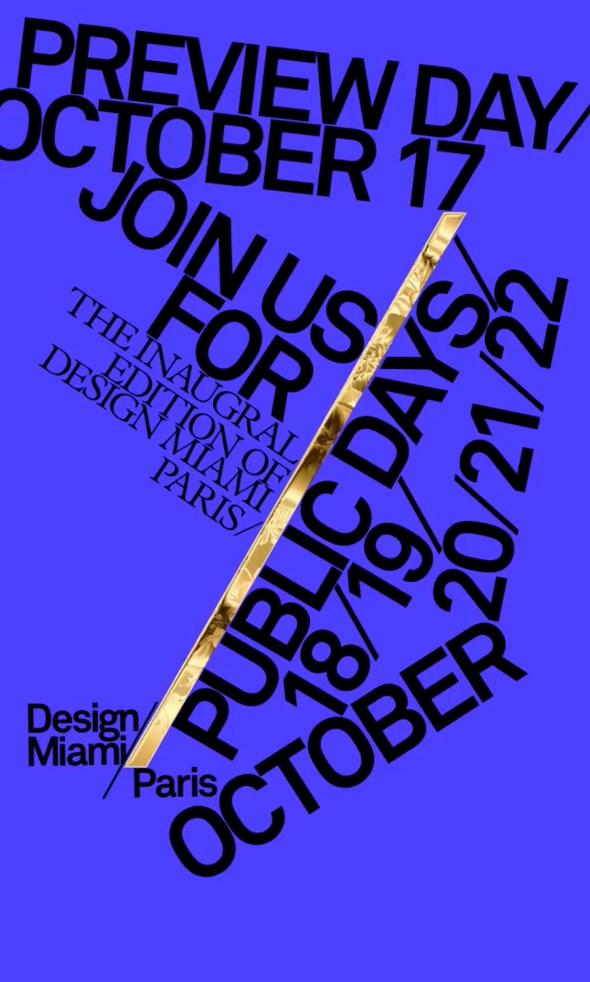 Countdown to Design Miami/Paris Design Miami/ · Design Miami