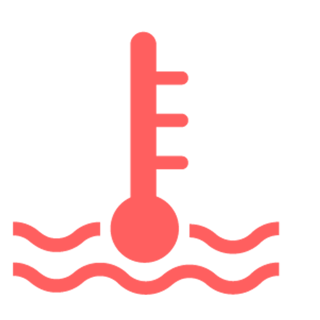 Engine temperature warning light