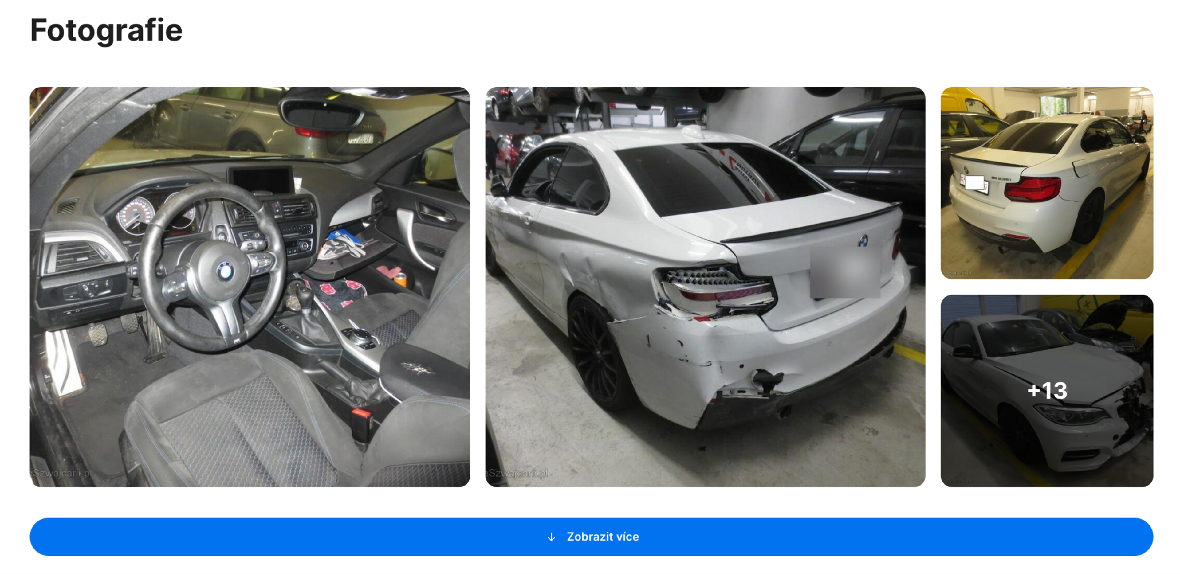 Fotografie viditelného poškození