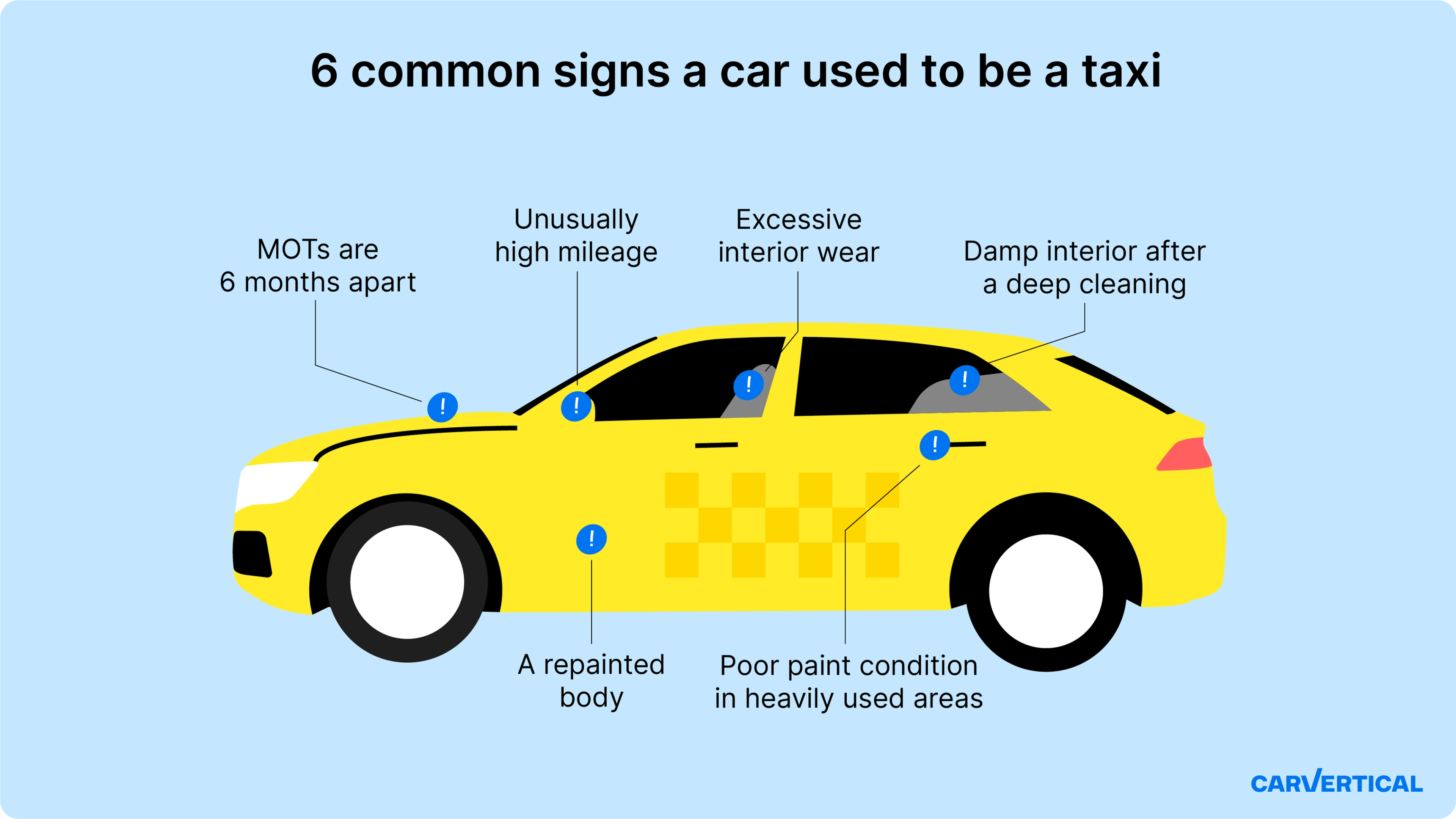 signs that the car has been a taxi