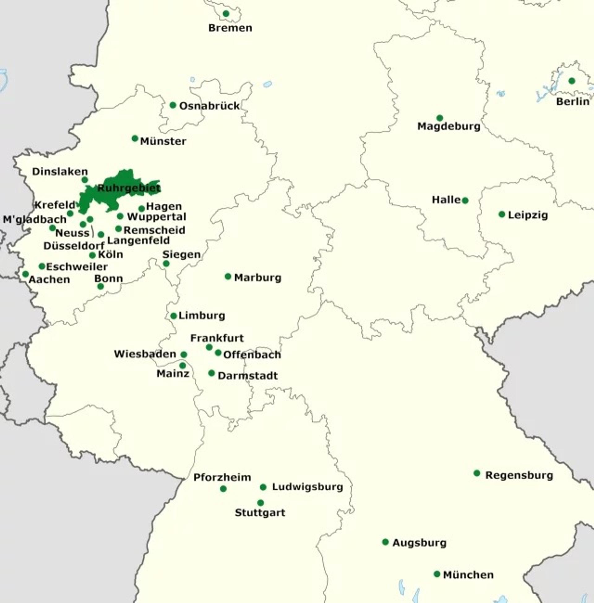 Übersicht aller Umweltzonen in Deutschland