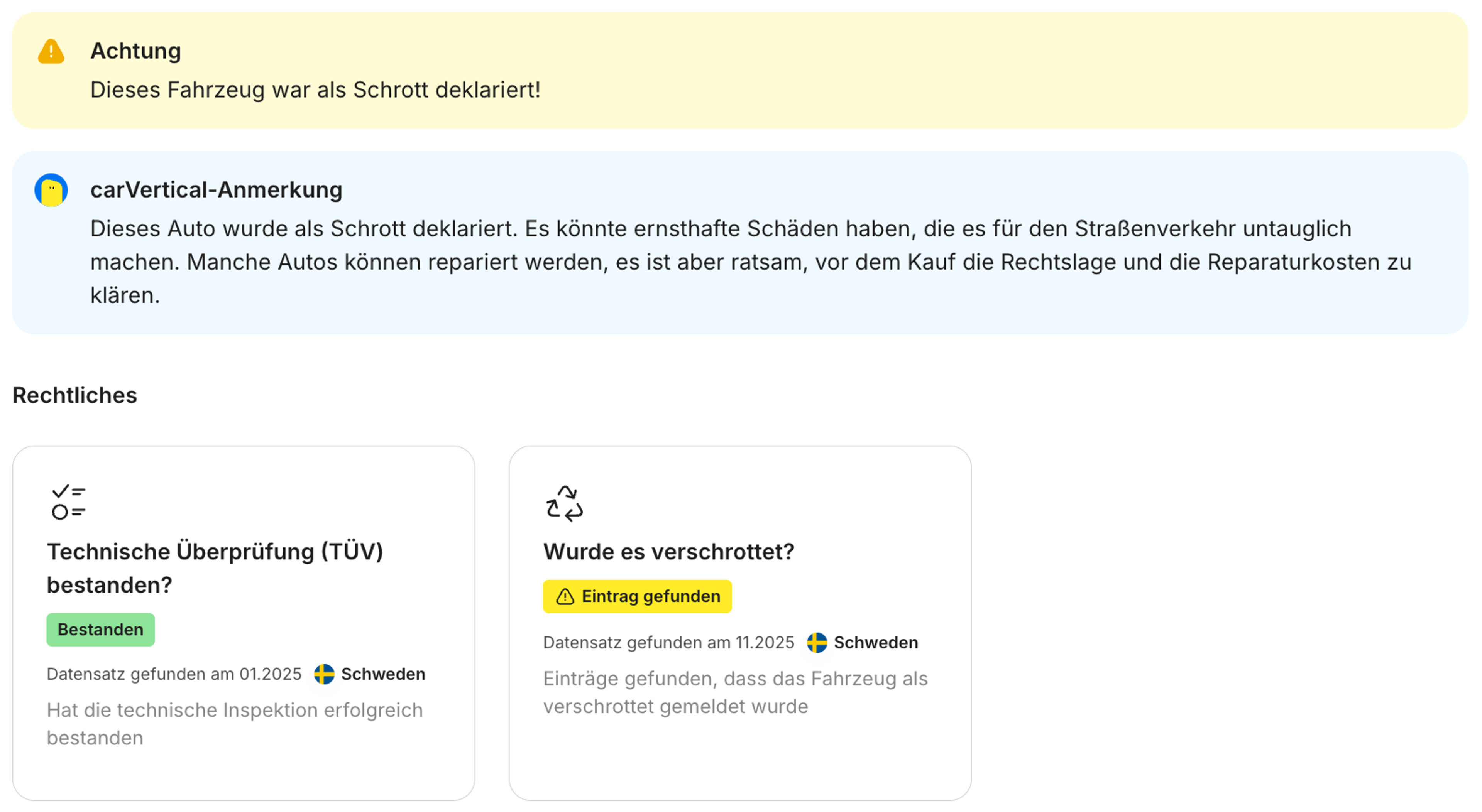 Rechtlicher Status