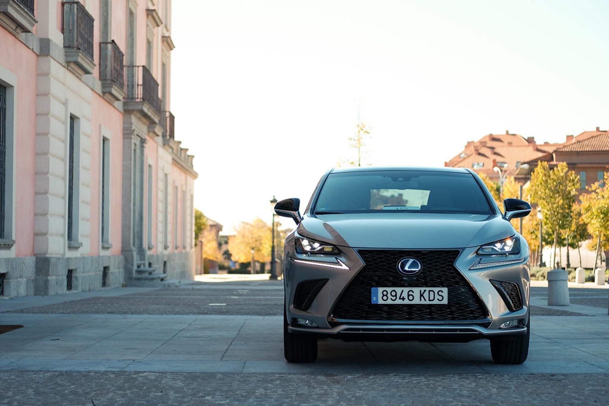 Grey Lexus SUV front