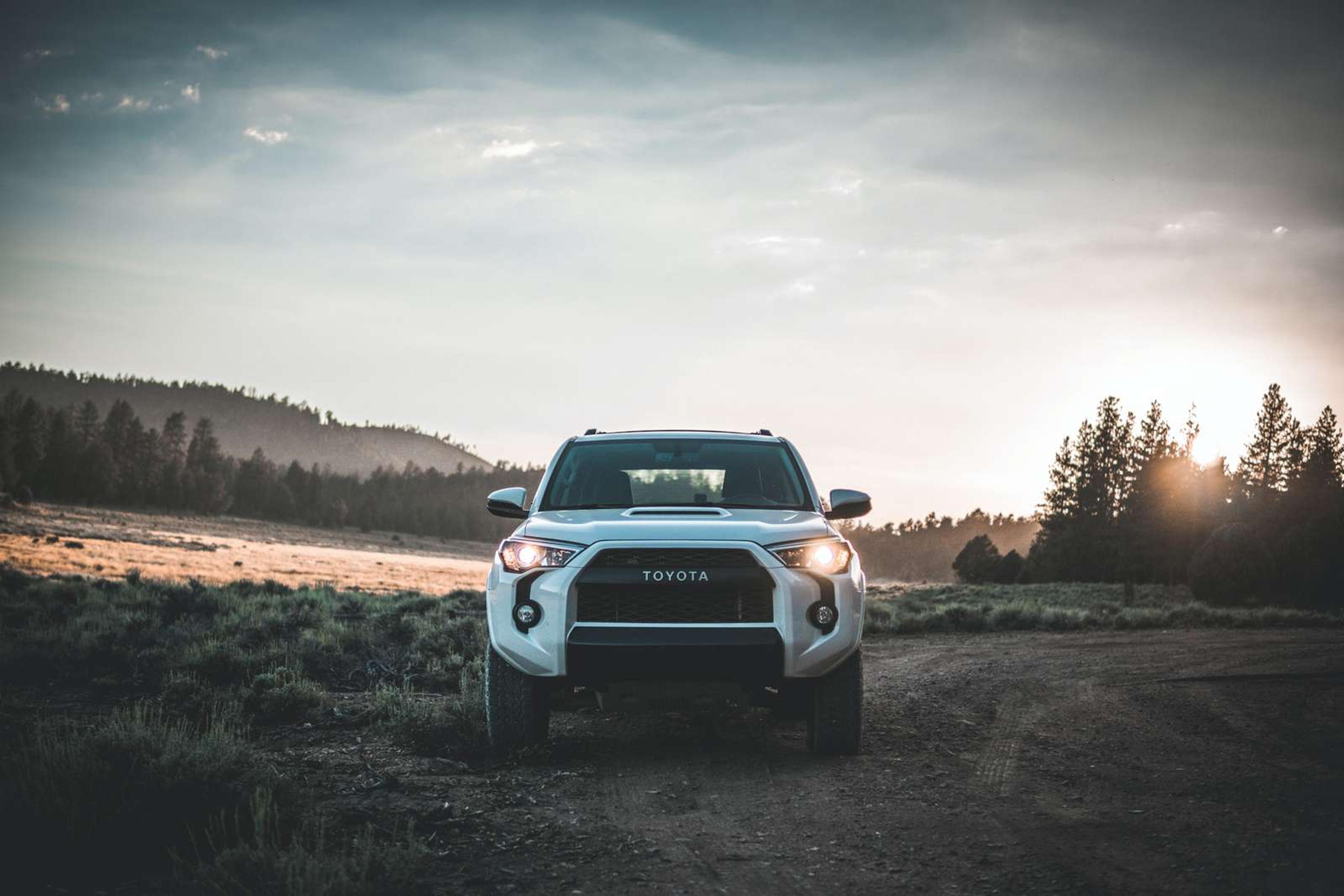 Toyota car in countryside