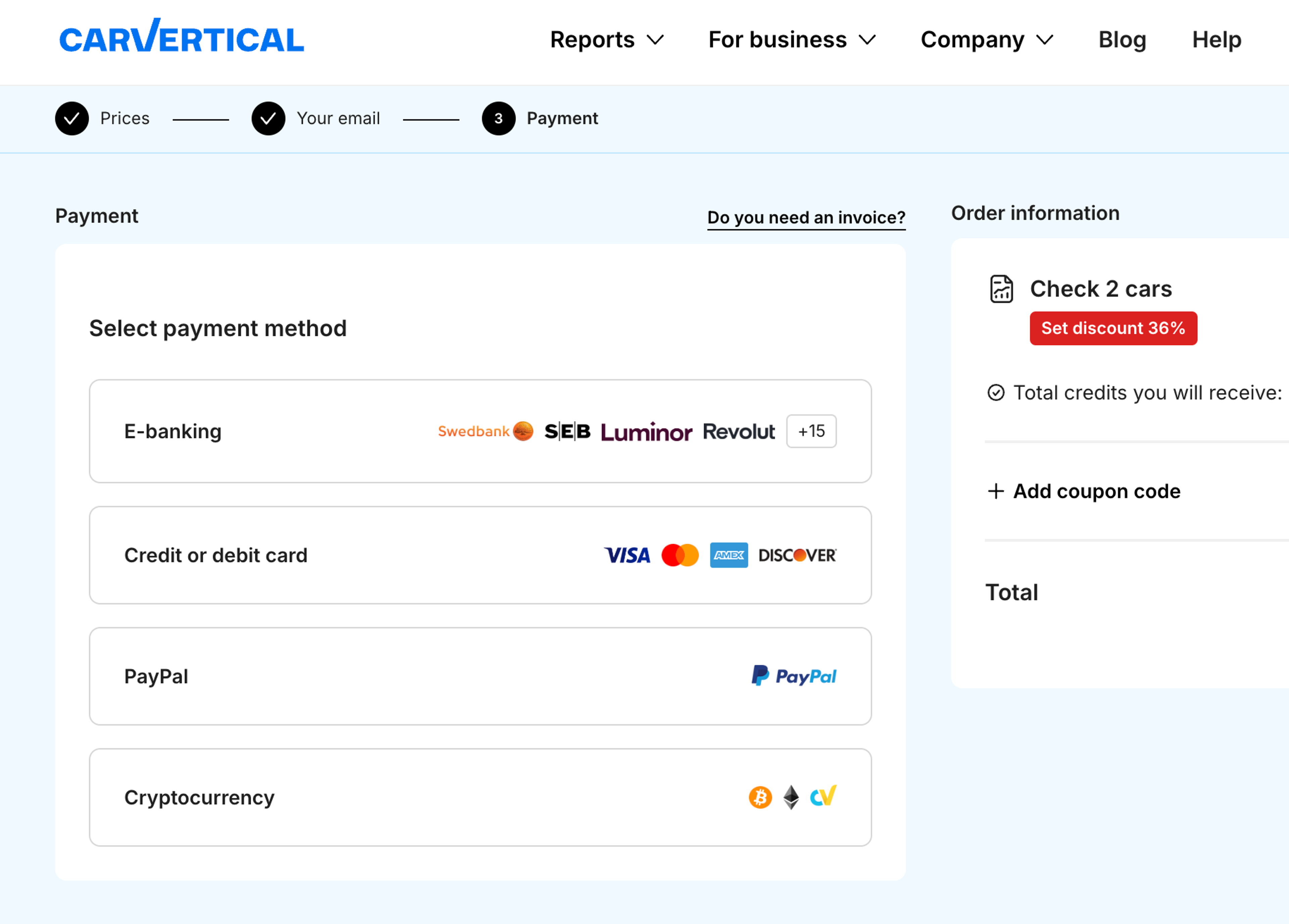 payment methods