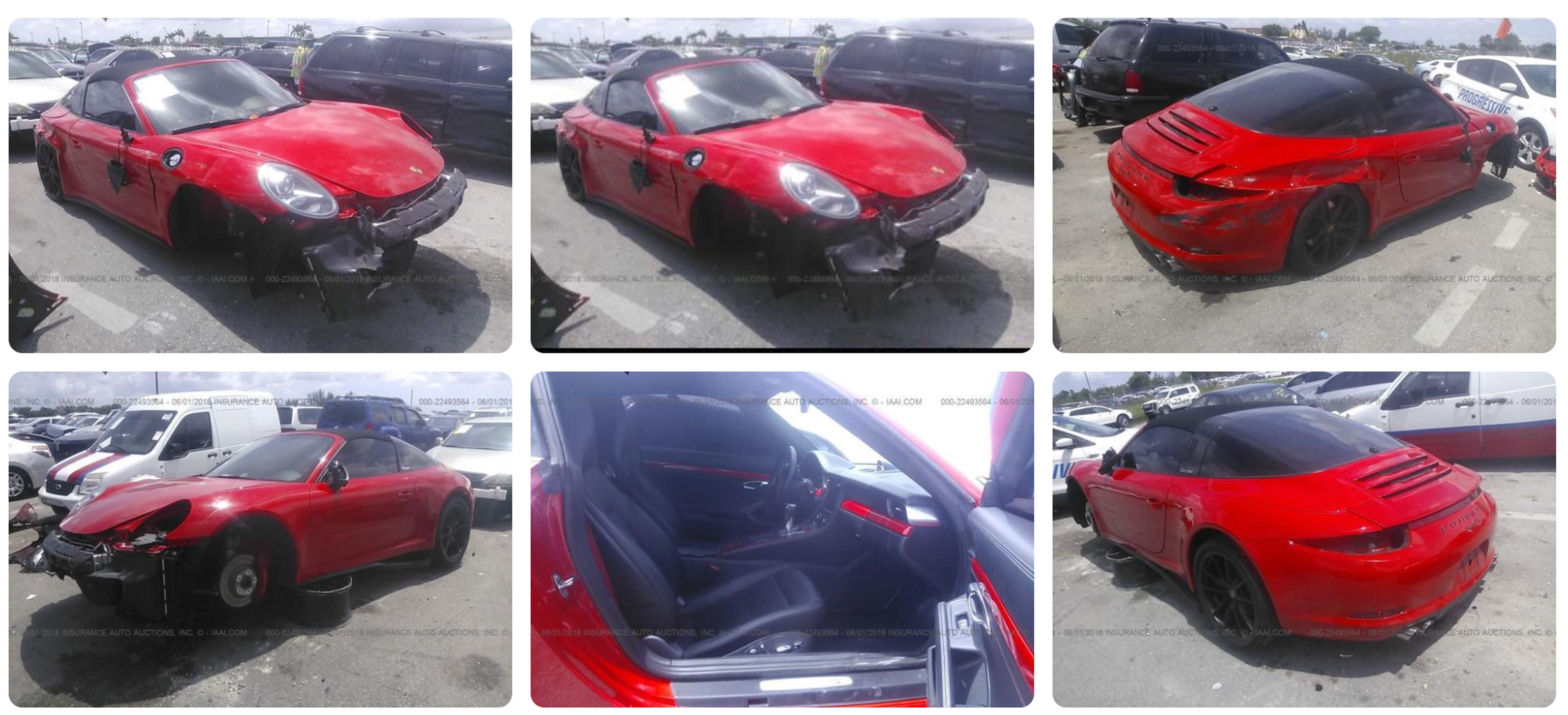 Schadensfotos des Porsche