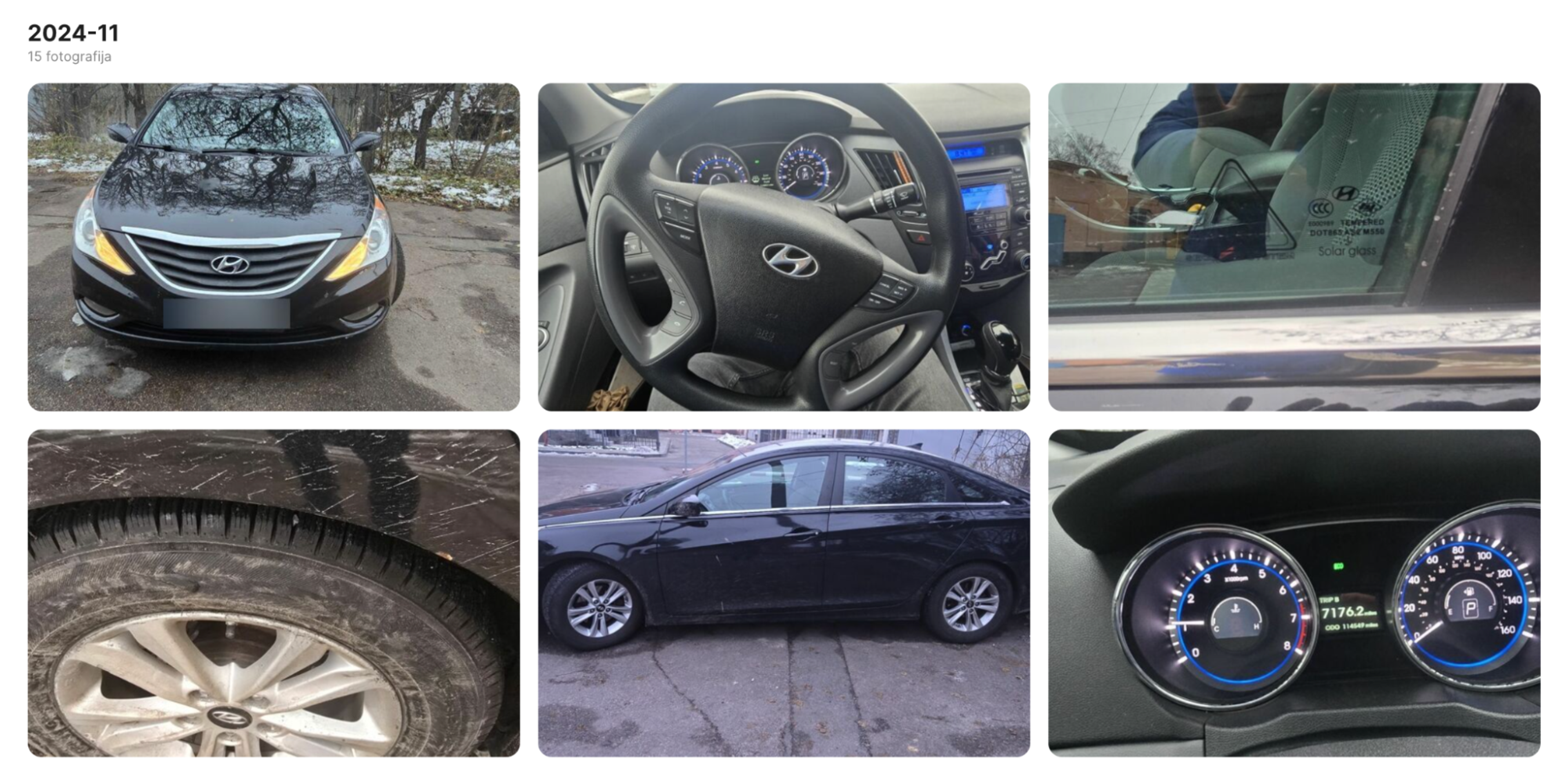 Fotografije eksterijera automobila u carVertical izvješću