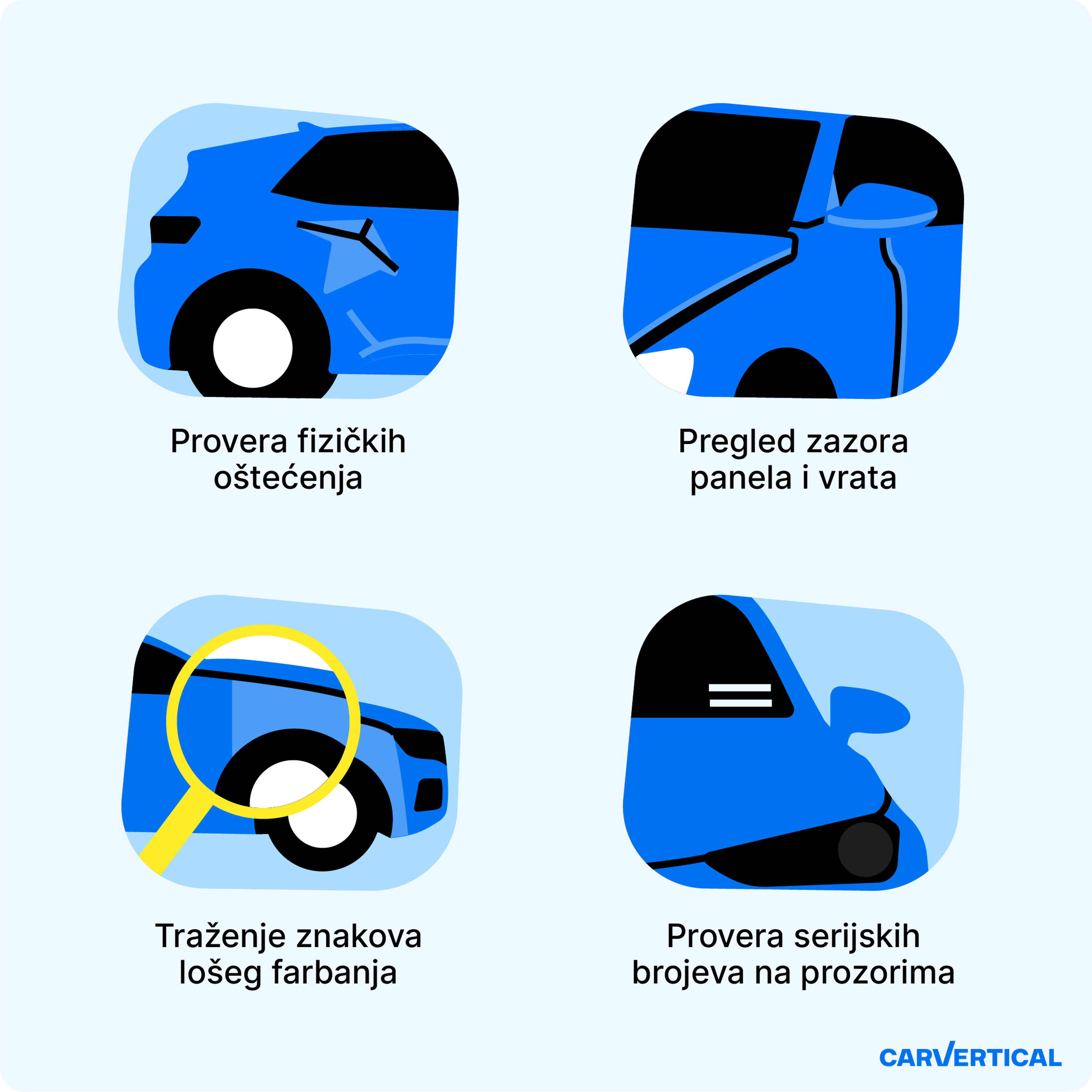 Kako proveriti automobil zbog vidljivih oštećenja