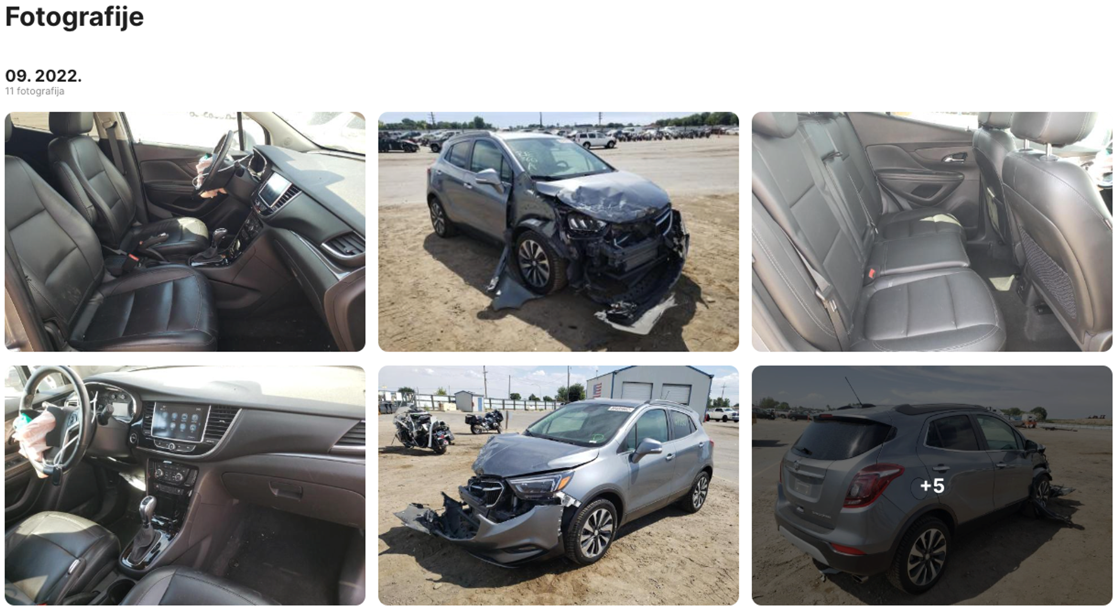 Fotografije oštećenog Buicka na aukciji