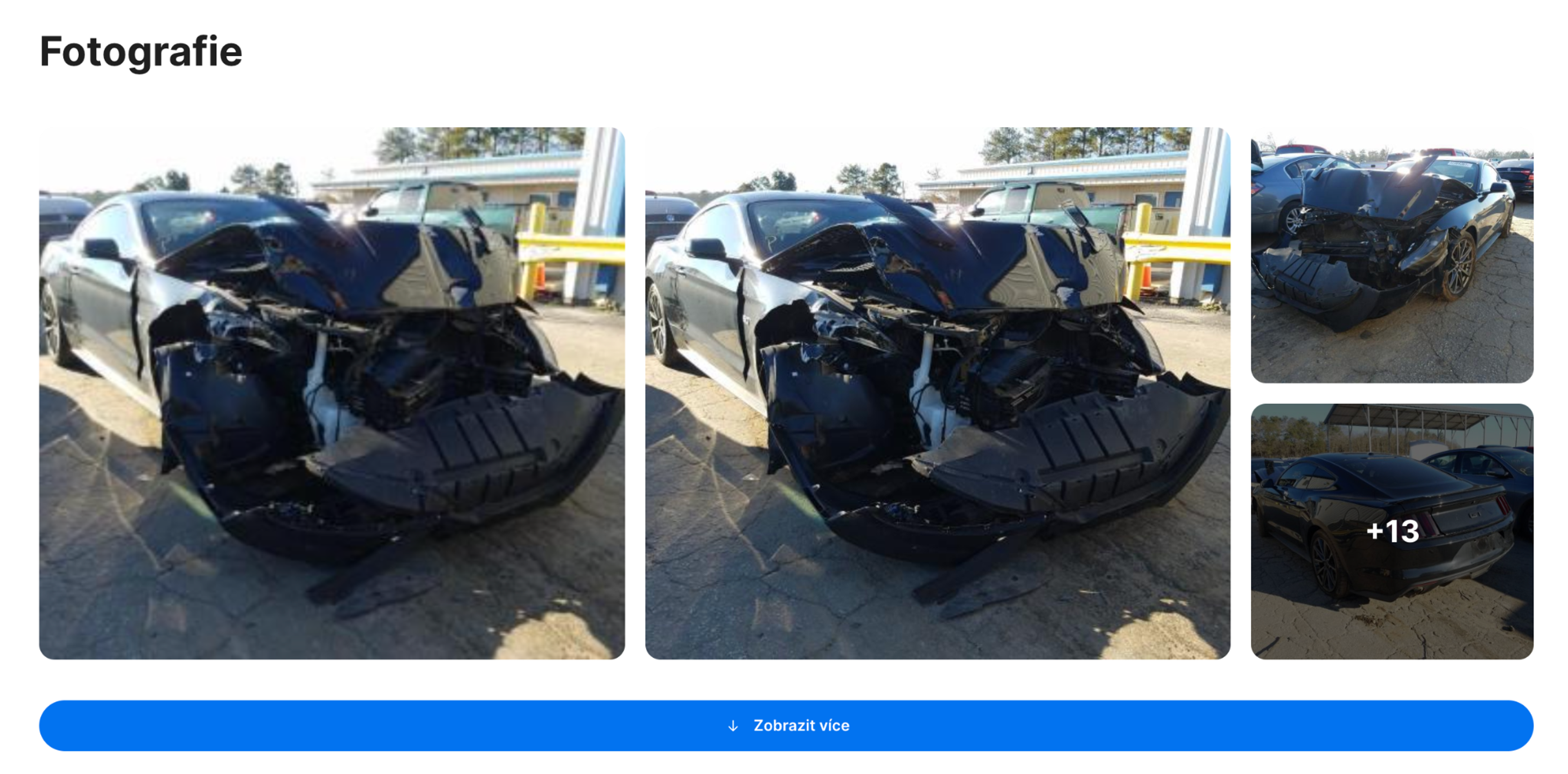 poškozené auto v carVertical report