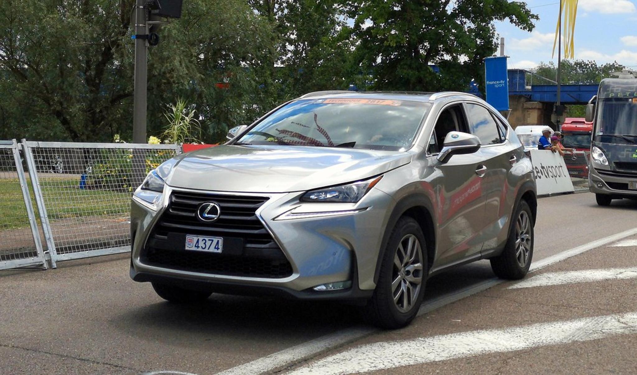 Silver Lexus NX front