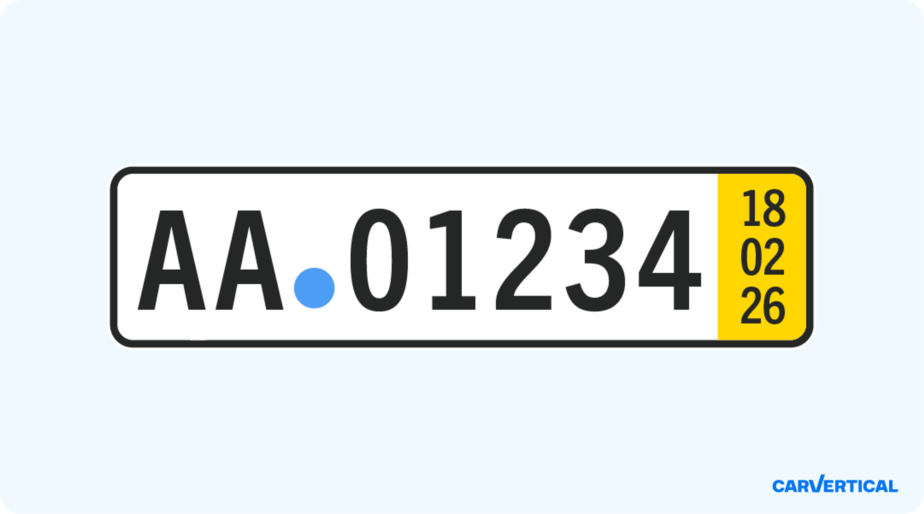 Exportkennzeichen mit rotem Rand und Ablaufdatum