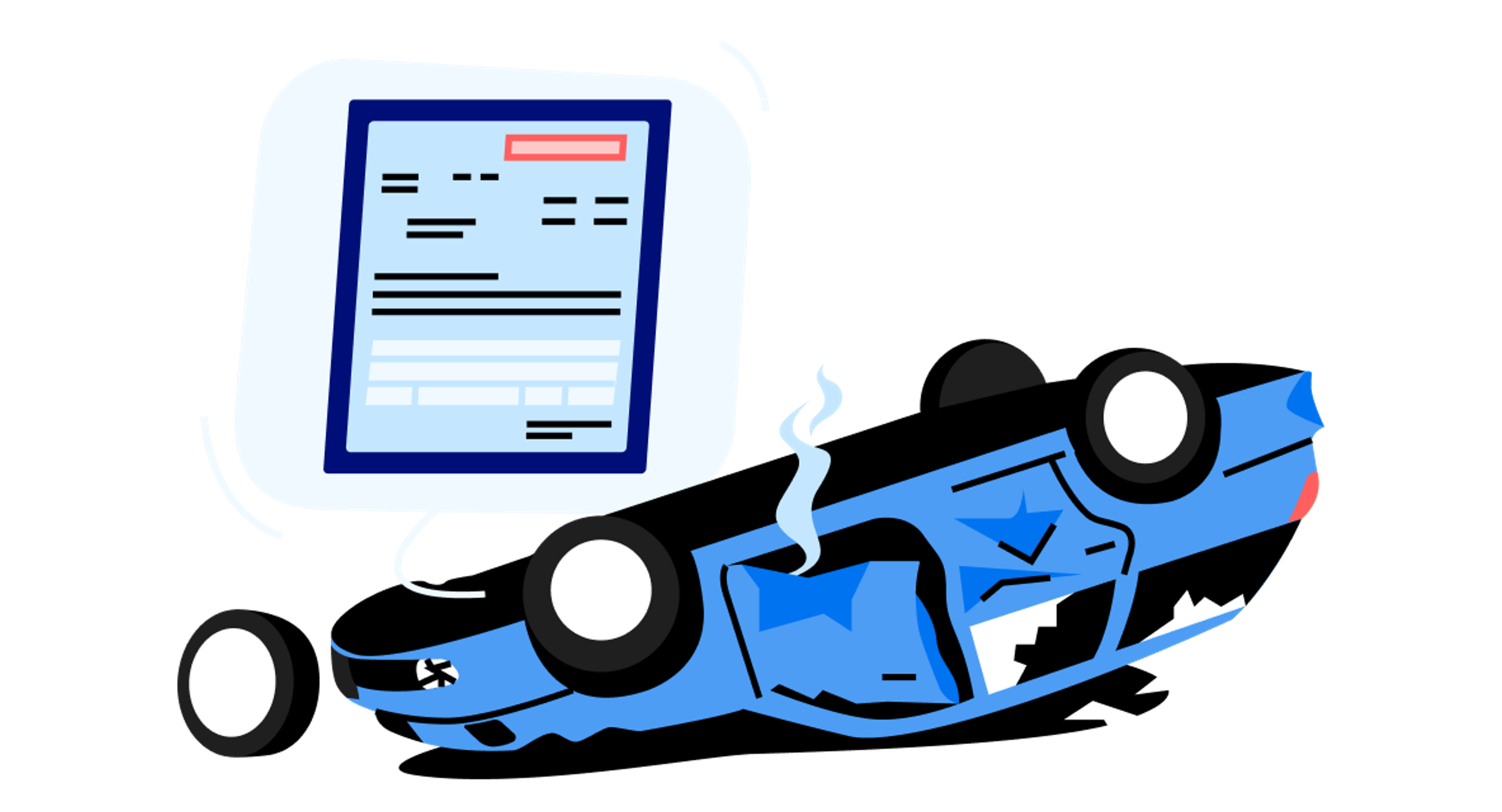 Damaged vehicle