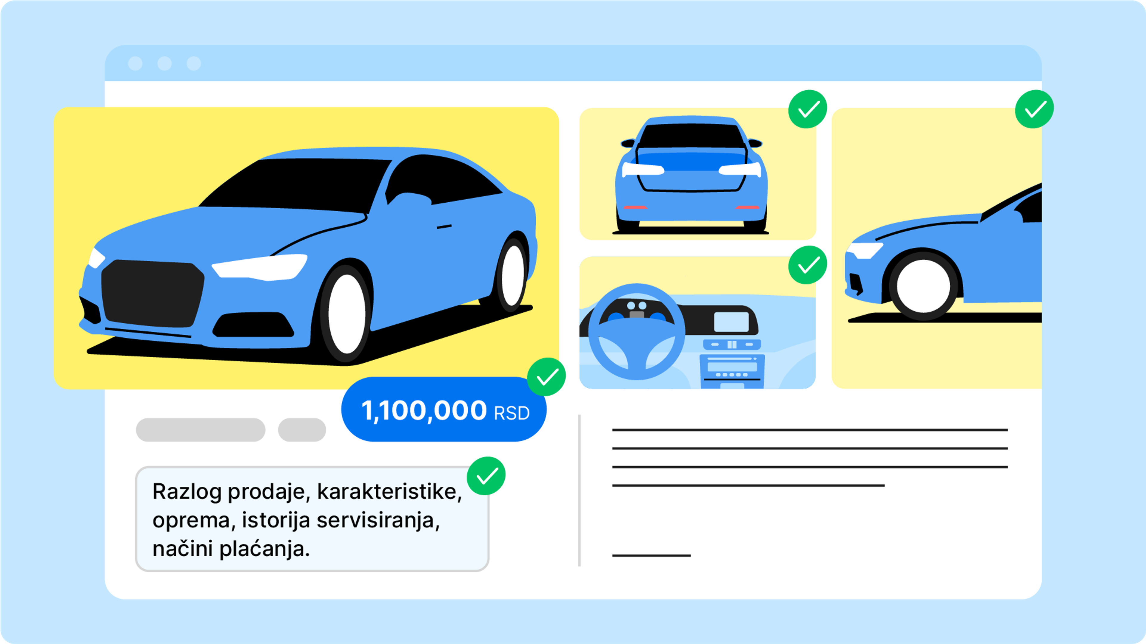 Šta uključiti u oglas za automobil
