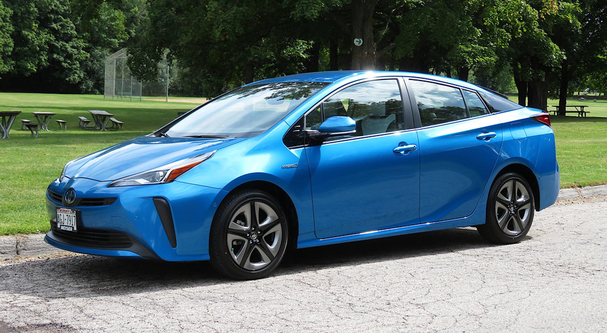 Light blue metallic Toyota Prius